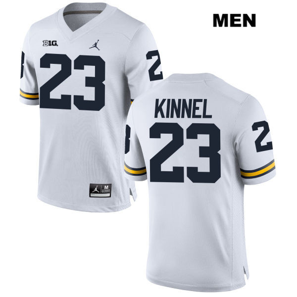 Men's NCAA Michigan Wolverines Tyree Kinnel #23 White Jordan Brand Authentic Stitched Football College Jersey GI25Q82OI